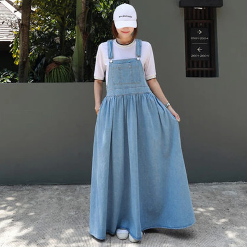 mid length denim dress