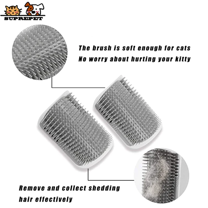 SUPREPET Cat Face Scratcher Groomer 3D Soft Corner Plastic Pet Grooming Brush Cat Self Grooming Wall Massage Brush Hair Brush SUPREPET Cat Face Scratcher Groomer 3D Soft Corner Plastic Pet Grooming Brush Cat Self Grooming Wall Massage Brush Hair Brush