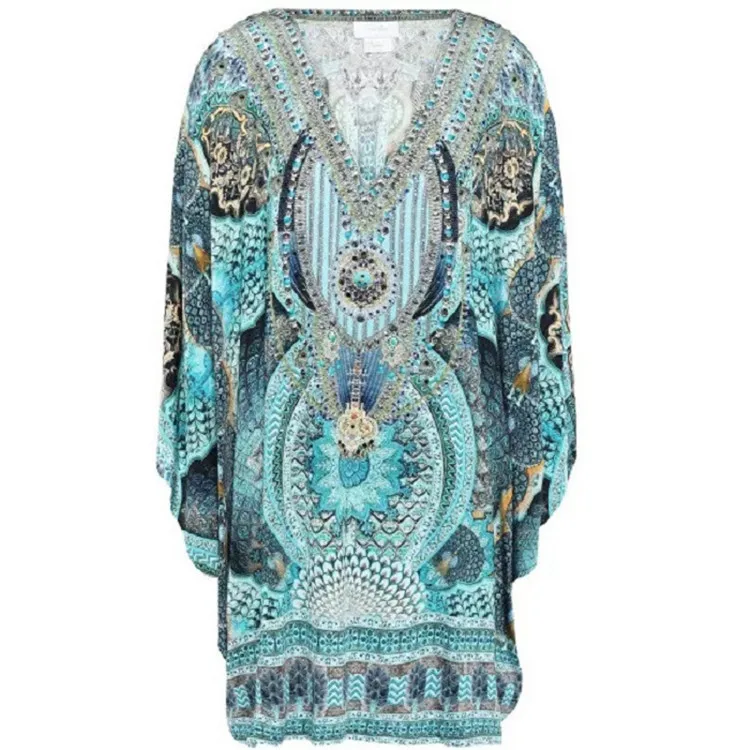 S-3XL Big Size Boho Dress Female Vintage Print Tops Long Sleeve Retro Loose Women Short Beach Dresses 2020 Autumn Fashion
