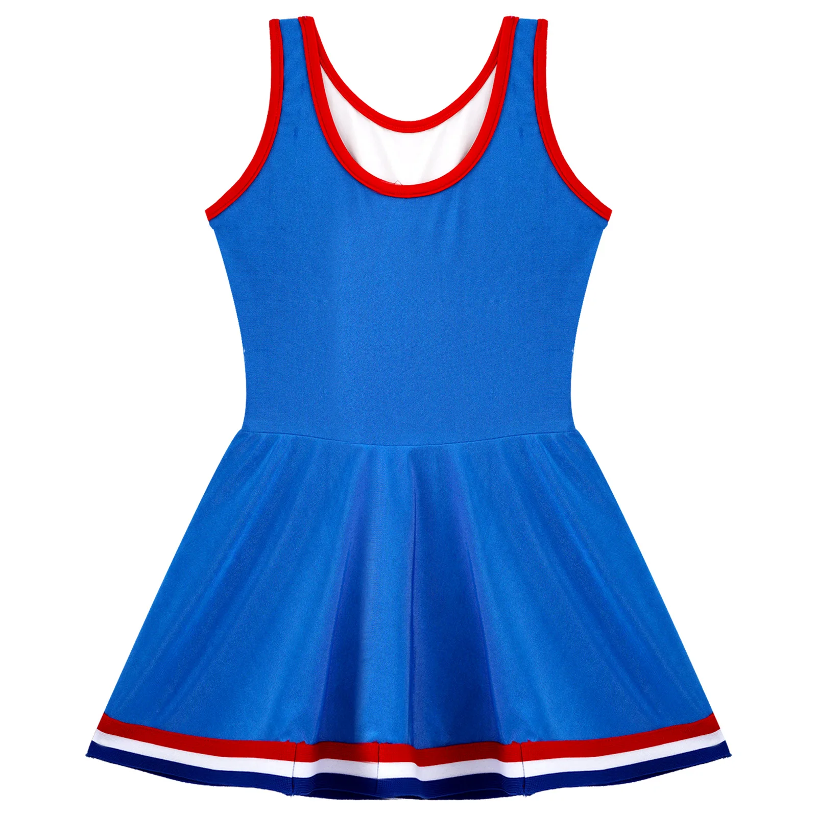 Kids Girls Sequins Cheerleading Uniform Cheerleader Costume Childrens Cheerlead Dance Dress for Dancing Competiton Dancewear
