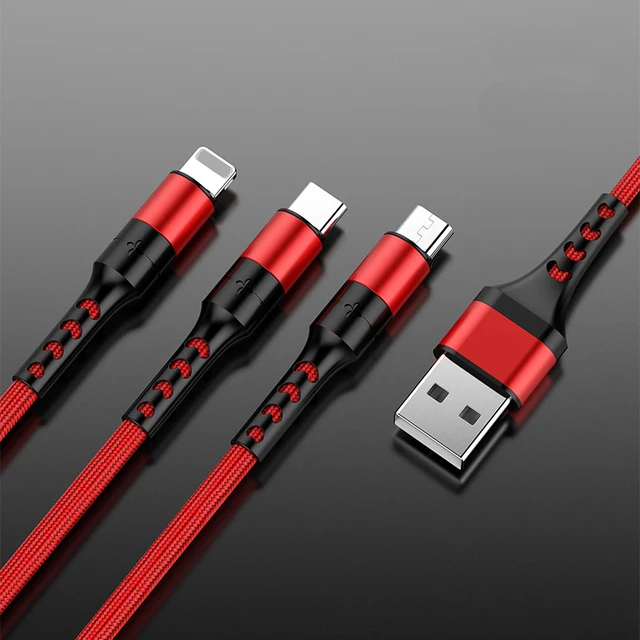 3in1 DAta USB Cable charging connections