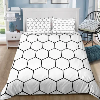 

Honey Comb 3D Bedding Set Printed Duvet Cover Set Queen King Twin Size