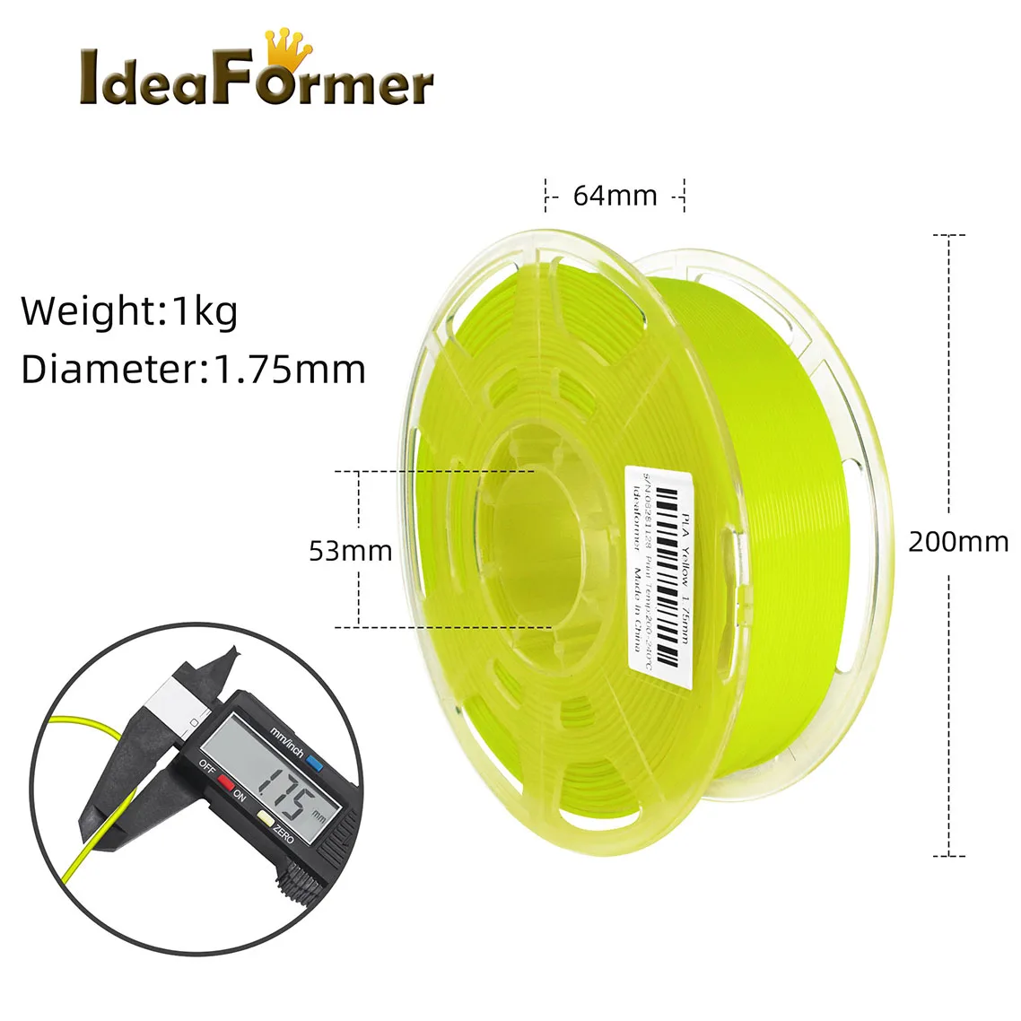 Ideaformer 3D Printer Filament 1.75mm 0.8/1KG PLA/SilkPLA/PETG/TPU 3D Plastic Printing Filament 10