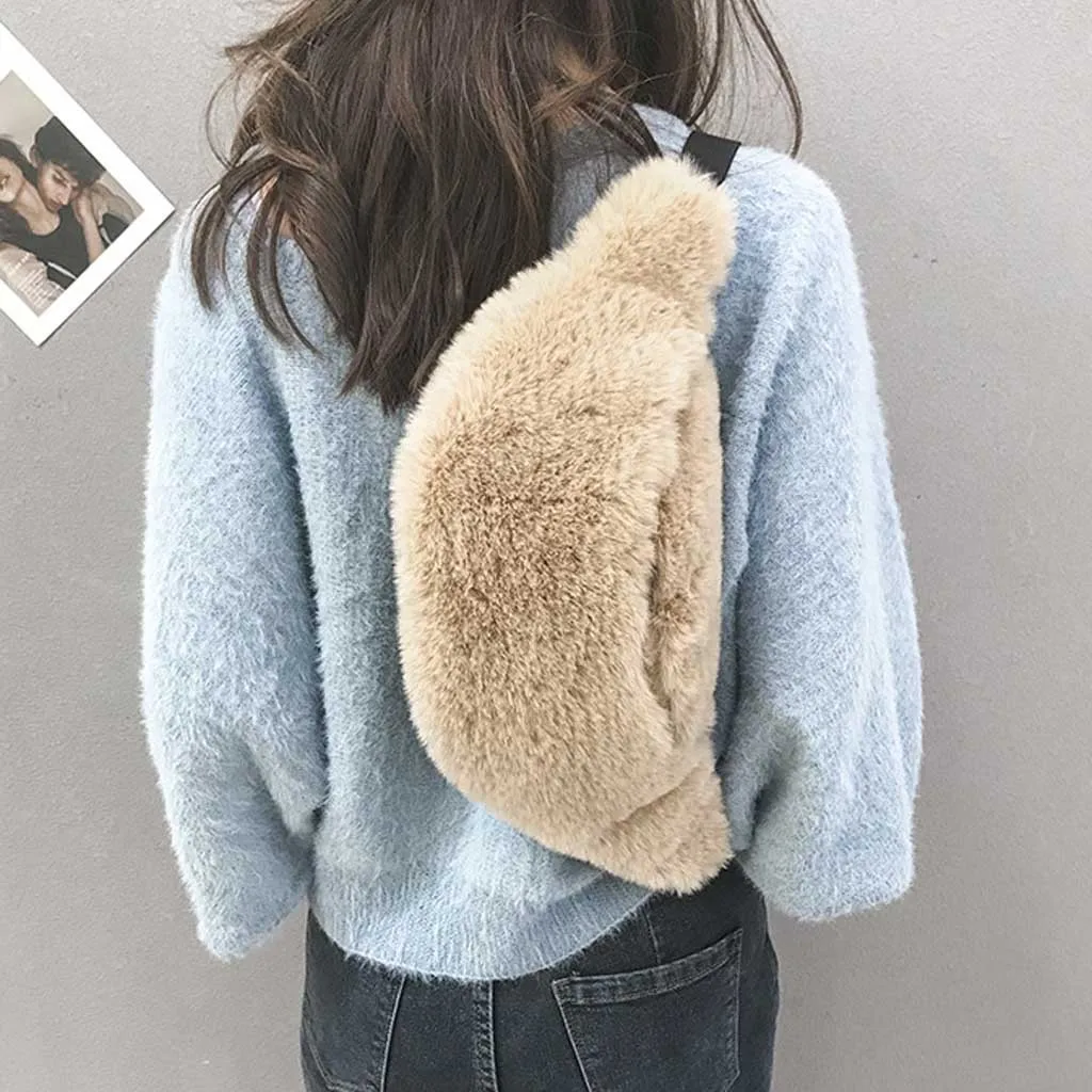 fur waist bag