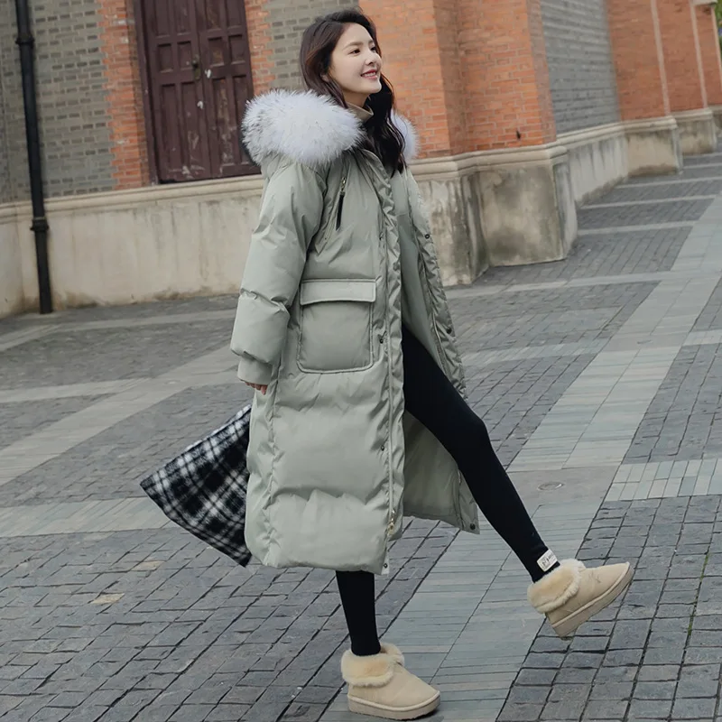 

Photo Shoot down Jacket Cotton-padded Clothes Women's Mid-length 2019 Winter New Style Loose-Fit Students down Coat over-the-Kne