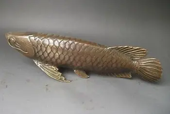 

rui2688 11" Elaborate Chinese Antique Imitation Copper Fish Statue