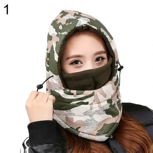 Camo Army Green Камуфляжная шапка, маска, водонепроницаемый ветронепроницаемый подшлемник, зимняя шапка для женщин и мужчин, теплые лыжные шапочки, шапка унисекс для велосипеда, теплая шапка - Цвет: Camo Army Green