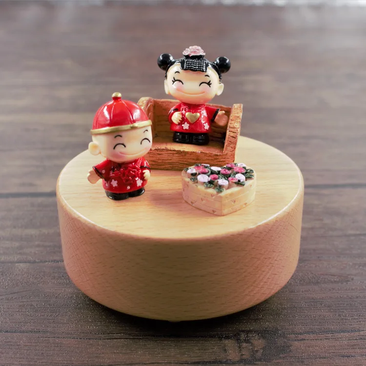 Cutebee Zakka карусель музыкальные коробки деревянная музыкальная шкатулка изделия из дерева ретро подарок на день рождения винтажные аксессуары для украшения дома - Цвет: 4503