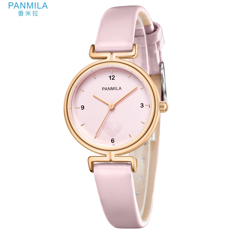 

PANMILA Relogio Feminino women watches Roman Dial Quartz Ladies Presente Leather Strap Elegant Female Pink P0361M Sample 2019
