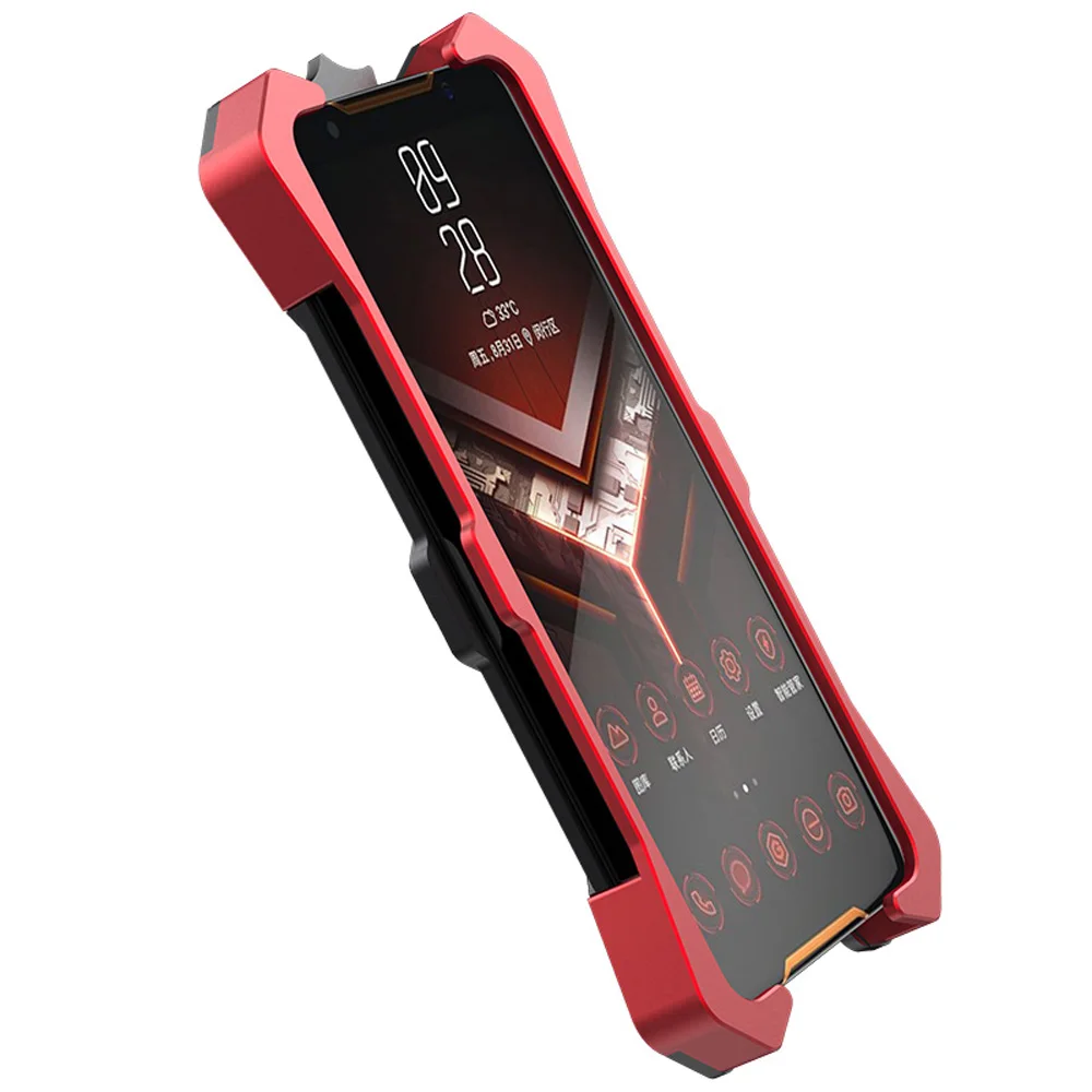 ZIMON Aluminum Metal Body Cover Phone Fundas for ASUS ROG Phone 2 II ZS660KL Case Coque Back Cover Shockproof Shell 6.59''