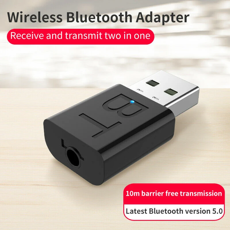 Bluetooth 5.0 Audio Transmitter Receiver USB Adapter for TV PC Car Speaker Laptop LFX-ING | Электроника