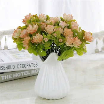 

Fake Longevity Flower (5 stems/bunch) 9.84" Length Simulation Spray Color Jonquil for Wedding Home Decorative Artificial Flowers