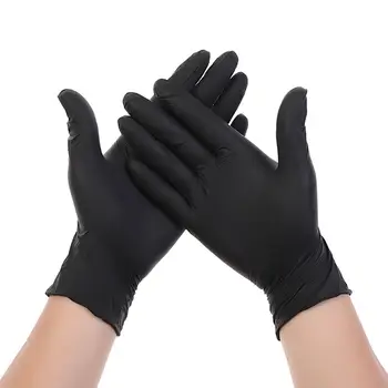 

100pcs Powder Free Waterproof Disposable Washing Cleaning Household Kitchen Nitrile Gloves Laboratory Mechanic Work Safety Glove