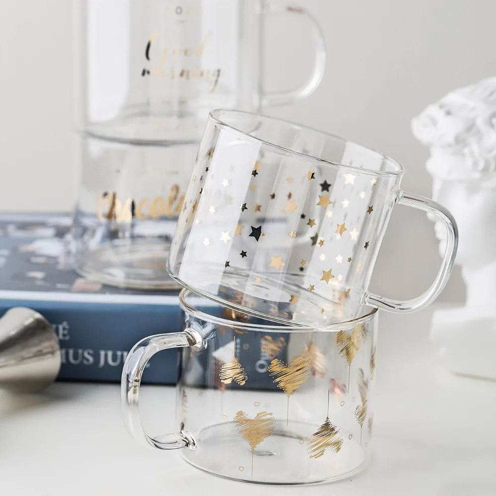 Tasses à double paroi, fleur éternelle, tasse en verre à double paroi