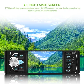 

4 Inch Reversing Rear View Bluetooth Car Player Support TFT HD Large Screen For Voice Broadcast Steering Wheel Controls