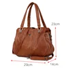 2022 Retro Women Leather Handbags Three-layer Pocket Female Messenger Bags Women Luxury Shoulder Bag Fashion Casual Ladies Tote ► Photo 2/6