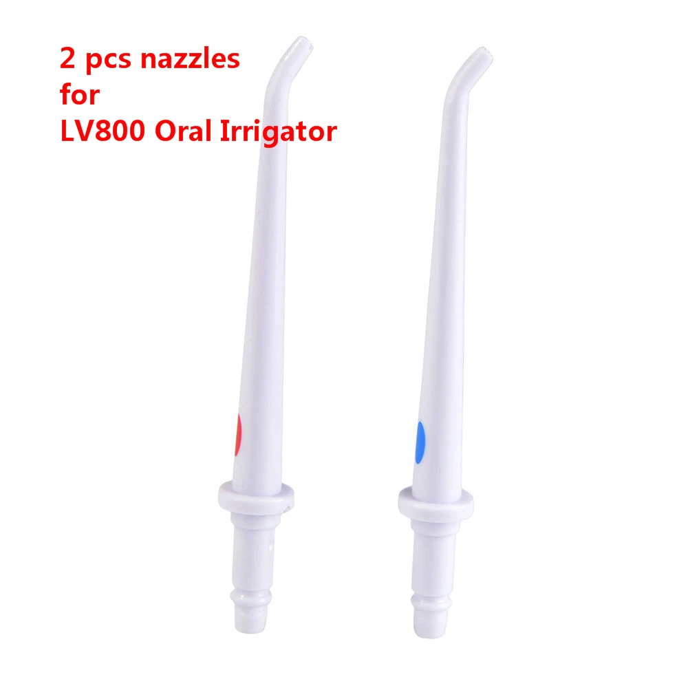 AZDENT LV800 ирригатор для полости рта с питанием от аккумулятора, зубная нить со сменными струйными наконечниками, насадки для путешествий, Портативный уход за полостью рта - Цвет: 2 tips only