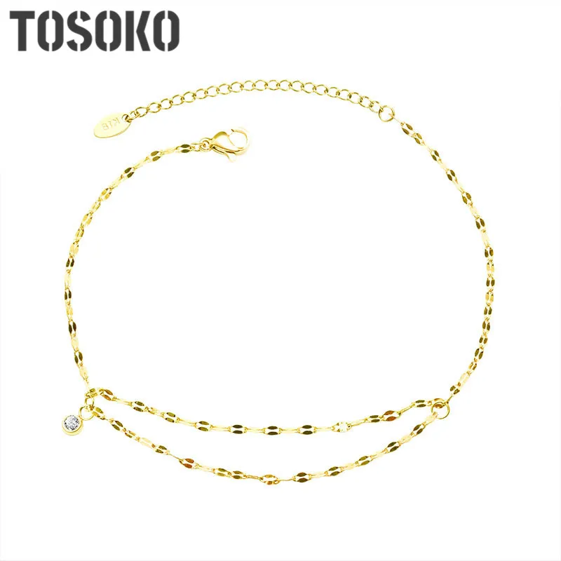 Браслет на ногу TOSOKO BSS084 женский из нержавеющей стали Ювелирное Украшение с