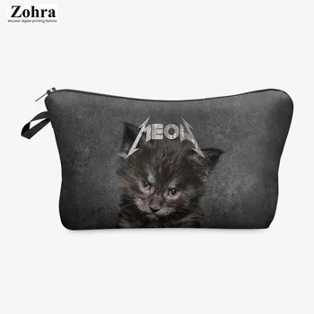 

Zohra Creative-Europe And America Carrying Wash Bag Cat Animal 3D Digital Printing Cosmetic Bag