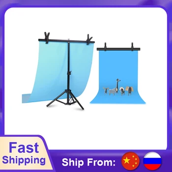 

Aluminum Tripod with Cross Bar for Background Supporting T-Shape Stand PVC Backdrops Holder 40cm 200cm Extendable Height Width
