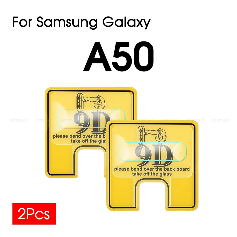 2 шт. HD защита для объектива камеры протектор для samsung Galaxy A70 A50 A30 A20 9D Закаленное стекло пленка на samsung A70 A705F - Цвет: A50