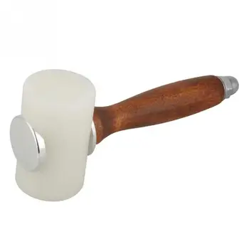 

Handheld T Shape Leather Carving Hammer Wood Handle Nylon Leather Carving Mallet DIY Craft Tool