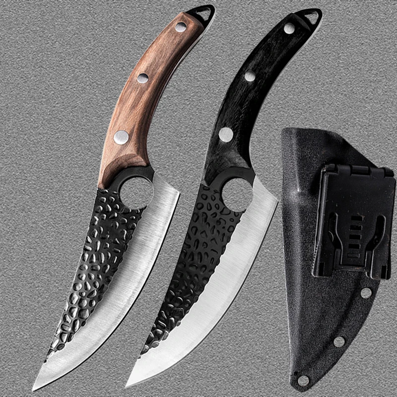 Stainless Steel Kitchen Boning Knife Handmade Fishing Knife Meat Cleaver Outdoor Cooking Cutter Butcher knife Cutter