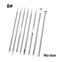 8 шт. набор инструментов для удаления угрей из нержавеющей стали, удаление акне, очищение лица, Комедон, прыщи, удаление пятен, набор для ухода за кожей