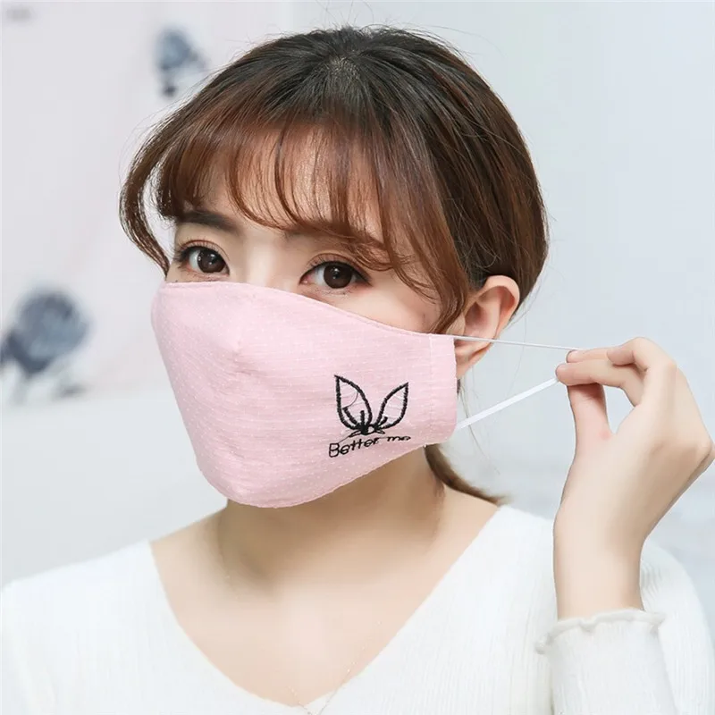 Anti Pollution PM2.5 Mouth Mask Dust Respirator Washable Reusable Masks Cotton Unisex Mouth Muffle for Allergy/Asthma/Travel 5