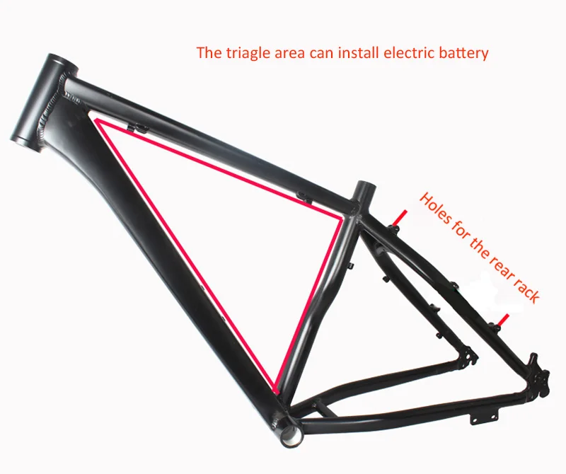 26* 4.0 Сплав Алюминия Жира Рама Велосипеда 18 Дюймов E-Bike Snow Bike Frameset 26er Углерода Черный Рама Велосипеда