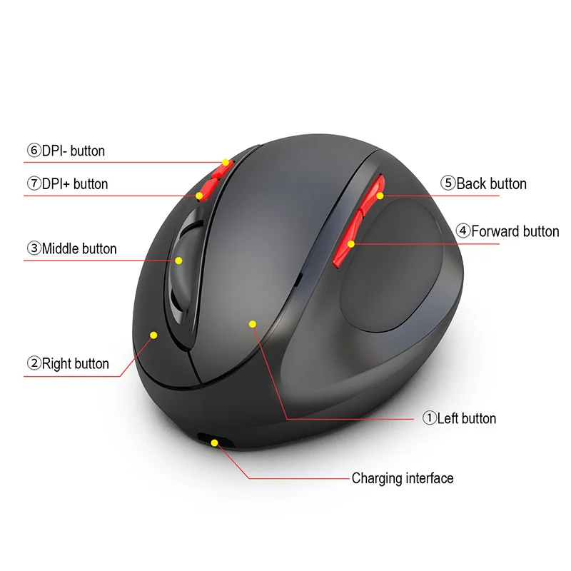 Перезаряжаемая беспроводная мышь Эргономичный Дизайн Оптические мыши ноутбук игровой плеер YE-Hot