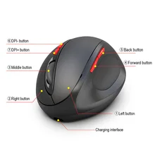 Перезаряжаемая беспроводная мышь Эргономичный Дизайн Оптические мыши ноутбук игровой плеер YE-Hot