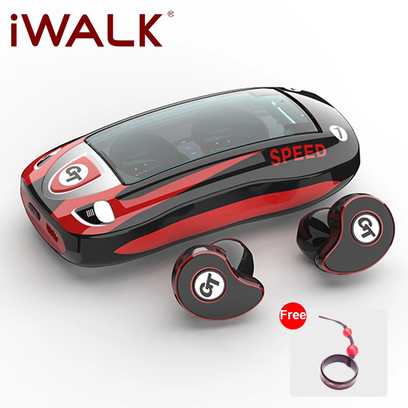 TWS Earphones Wireless Free Gift Hook Racing Patent Model IPX5 Waterproof Bluetooth 5 0 Headsets for IOS Iphone Android Earbuds
