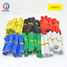 100 шт./лот Оловянная макетная плата припоя кабель 24AWG 10 см Fly Перемычка провод кабель оловянные проводящие провода 1007-24AWG соединительный провод