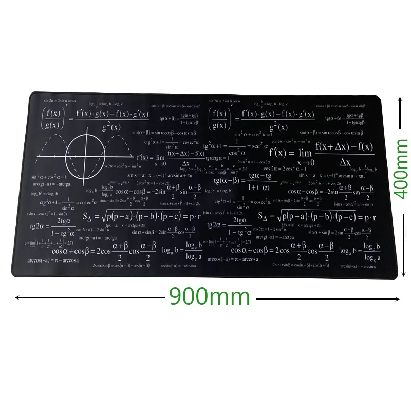 pbpad store Small Large Mouse Pad for Gaming Player desk laptop Rubber Mouse Mat mousepad Geometric formula Blackboard