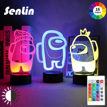 Nachtlampje 3D Illusion Lamp Hot Game Onder Ons Licht Voor Slaapkamer Decor Led Sensor Licht Sfeer Nachtkastje Nacht Lampen kids Gift Nachtlampje 3D Illusion Lamp Hot Game Onder Ons Licht Voor Slaapkamer Decor Led Sensor Licht Sfeer Nachtkastje Nacht Lampen kids Gift