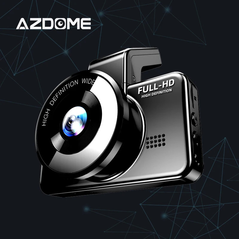 AZDOME M17 видеорегистратор WI FI 3 дюйма 1080P 24H парковочный монитор с двумя объективами
