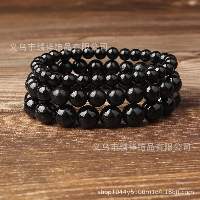 

Black Tourmaline Bracelets Brazil Natural Black Tourmaline Bracelets Old Mine Couples Men And Women-Bracelets