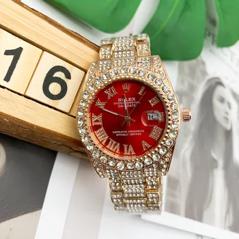 

rolex- Luxury Brand quartz Watches women Quartz Watch Stainless Steel Strap wristwatch classic business dress men watch