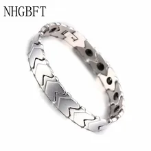 NHGBFT Men's Health Chain Bracelet For Mens stainless steel Magnetic Bio Energy Bracelet Party Jewelry