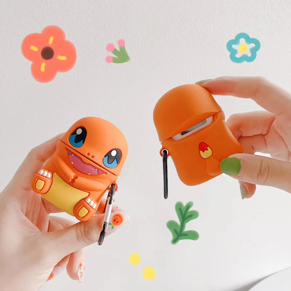 Go Charmander Eevee для Airpods 1 2 Чехол-коробка Мягкий беспроводной Bluetooth чехол для наушников для AirPods Pro Чехол Аксессуары для наушников