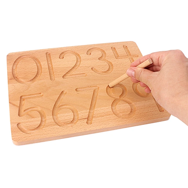 US $17.20 Montessori Mathematics Toy Digitals Board 0-9 Digital Cognition Writing Practice Toys for Children