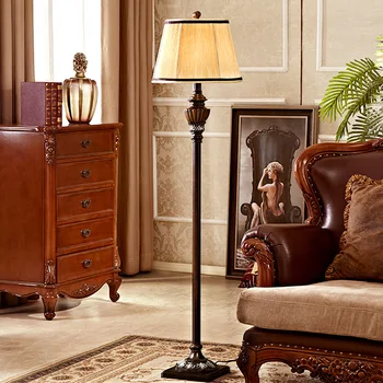 

American country floor lamp sitting room bedroom bed Nordic study personality vertical light retro reading lamp