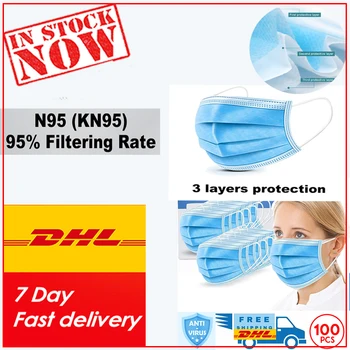 

In stock 100Pcs Medical-Disposable viruses mask mascarilla mascarillas masque mundschutz n95mask kn95mask mascarillas desechable