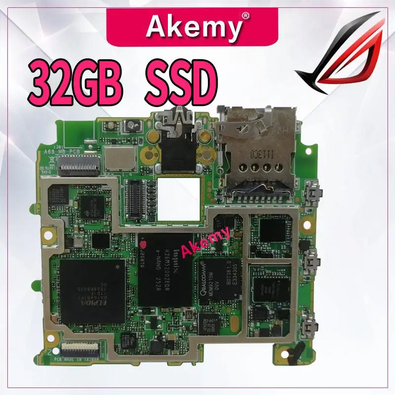 

For ASUS PadFone2 A68 motherboard (32GB )A68 Mobile phone Mainboard Logic board System Board