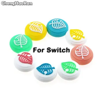 

ChengHaoRan 2pcs Animal Crossing Leaf Pad Thumb Stick Grip Cap Joystick Cover Case For Nintend Switch NS Lite Joy-Con Controller