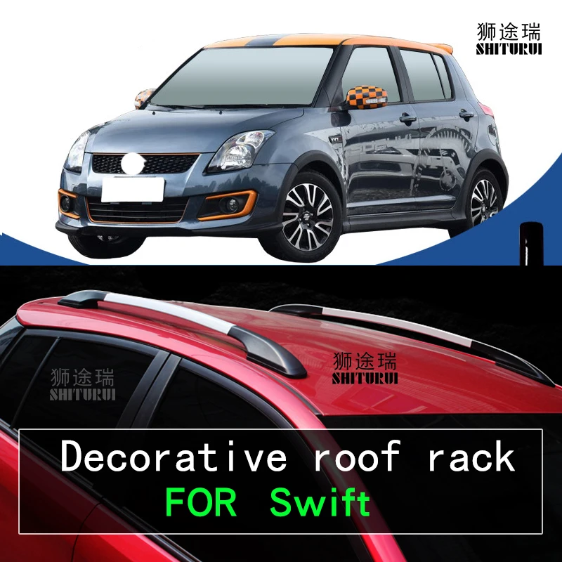 2 шт штанги на крышу для Suzuki Swift хэтчбек 17 алюминиевый сплав боковые штанги поперечные Рейлинги на крышу багажника CUV SUV