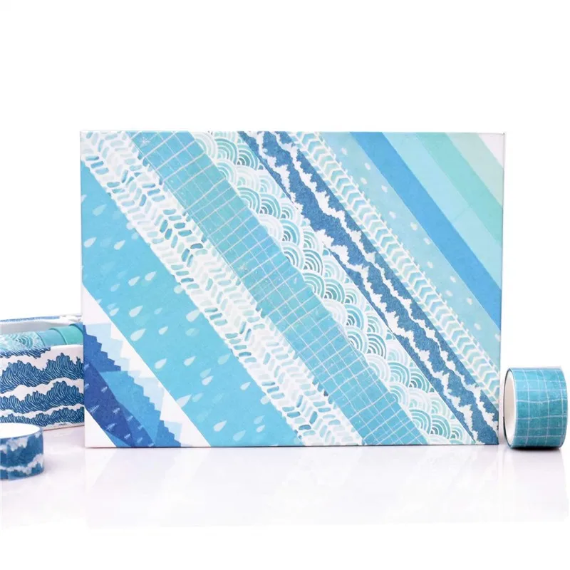 Washi Tape Japanese Crafts, Washi Tape Blue Wave
