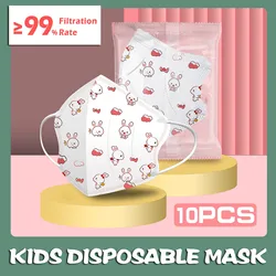 10pcs Mascarillas Ninos Children's Mask Prevention Fish Non Woven Face Mask 4ply Mascarillas masque enfant Halloween Cosplay