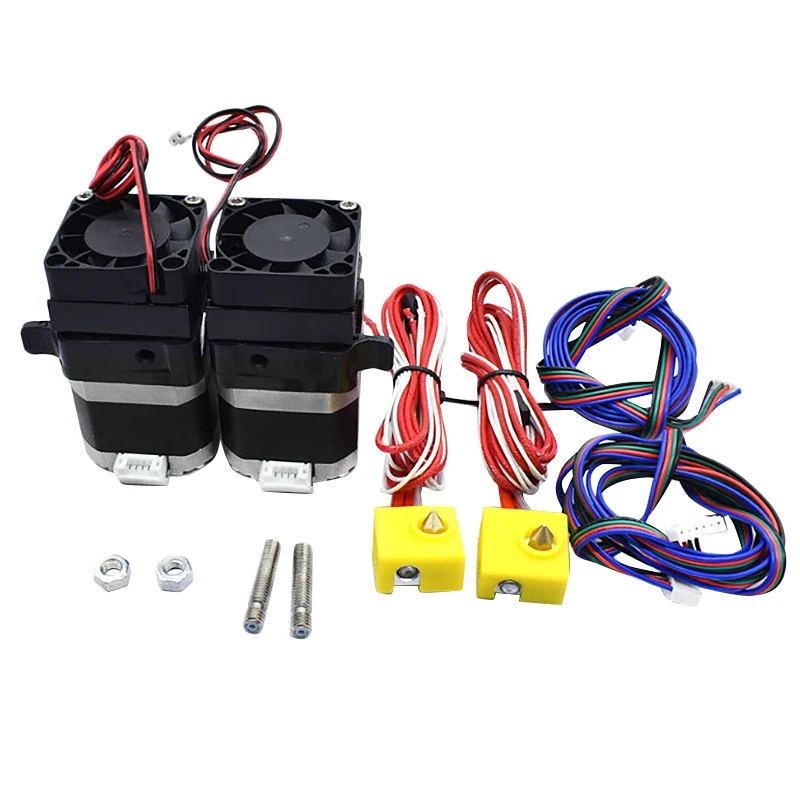 

3D Printer Parts MK8 Double Color Extruder Print Head 1.75MM for Mendel Prusa Makerbot Printrbot Printhead for Prusa I3